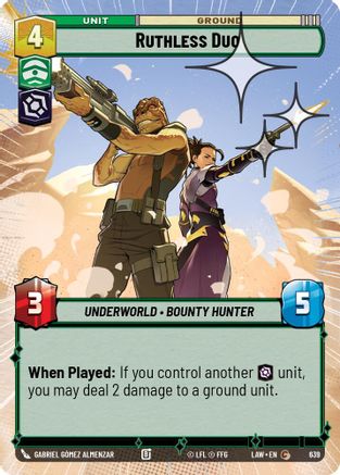 Image of Ruthless Duo (Hyperspace Foil) (639) - A Lawless Time Foil