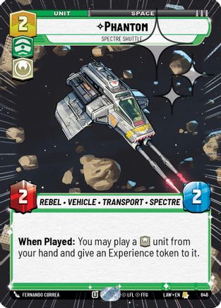 Image of Phantom - Spectre Shuttle (Hyperspace Foil) (646) - A Lawless Time Foil