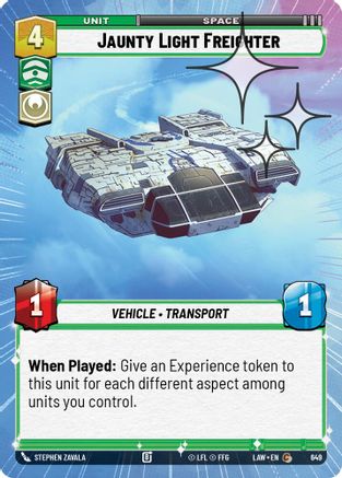 Image of Jaunty Light Frieghter (Hyperspace Foil) (649) - A Lawless Time Foil