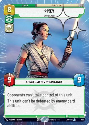 Image of Rey - Skywalker (Hyperspace Foil) (651) - A Lawless Time Foil