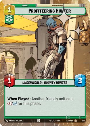 Image of Profiteering Hunter (Hyperspace Foil) (653) - A Lawless Time Foil