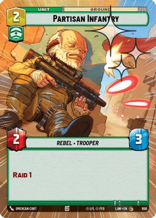 Image of Partisan Infantry (Hyperspace Foil) (656) - A Lawless Time Foil
