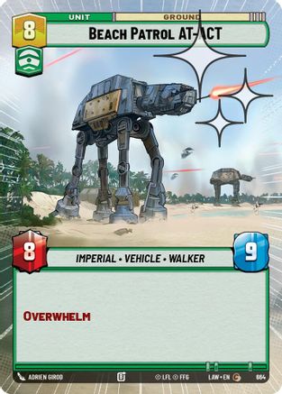 Image of Beach Patrol AT-ACT (Hyperspace Foil) (664) - A Lawless Time Foil