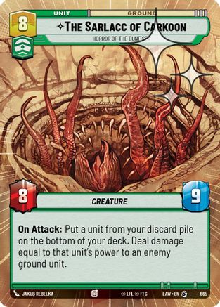 Image of The Sarlacc of Carkoon - Horror of the Dune Sea (Hyperspace Foil) (665) - A Lawless Time Foil