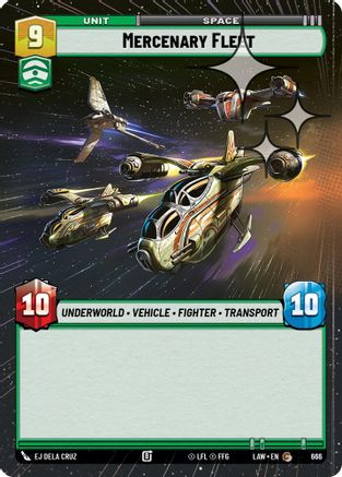 Image of Mercenary Fleet (Hyperspace Foil) (666) - A Lawless Time Foil