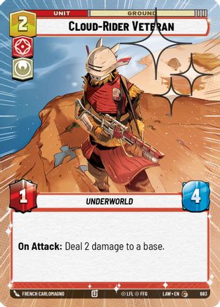 Image of Cloud-Rider Veteran (Hyperspace Foil) (683) - A Lawless Time Foil