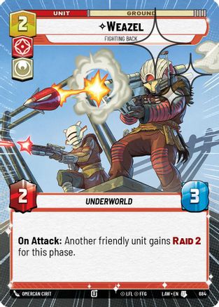 Image of Weazel - Fighting Back (Hyperspace Foil) (684) - A Lawless Time Foil