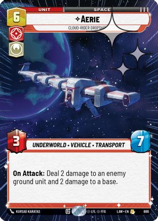Image of Aerie - Cloud-Rider Dropship (Hyperspace Foil) (686) - A Lawless Time Foil
