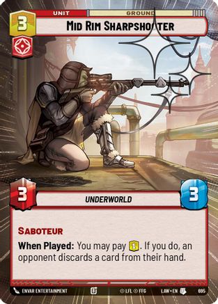 Image of Mid Rim Sharpshooter (Hyperspace Foil) (695) - A Lawless Time Foil