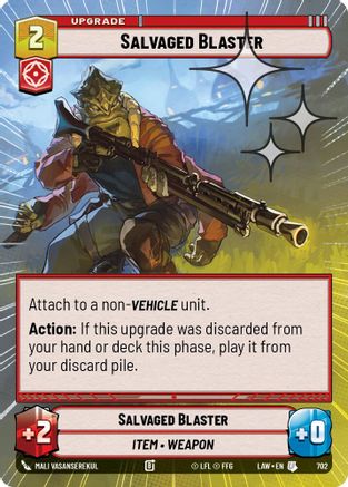 Image of Salvaged Blaster (Hyperspace Foil) (702) - A Lawless Time Foil