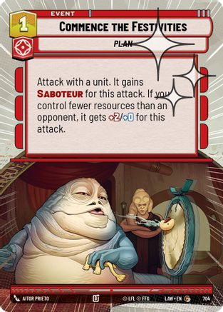 Image of Commence the Festivities (Hyperspace Foil) (704) - A Lawless Time Foil