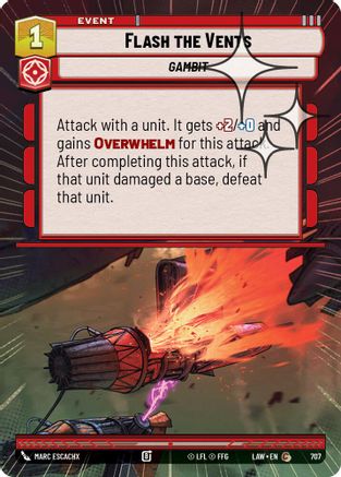 Image of Flash the Vents (Hyperspace Foil) (707) - A Lawless Time Foil