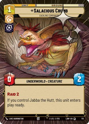 Image of Salacious Crumb - Cackling Companion (Hyperspace Foil) (712) - A Lawless Time Foil