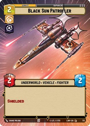 Image of Black Sun Patroller (Hyperspace Foil) (713) - A Lawless Time Foil