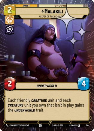 Image of Malakili - Keeper of the Menagerie (Hyperspace Foil) (714) - A Lawless Time Foil