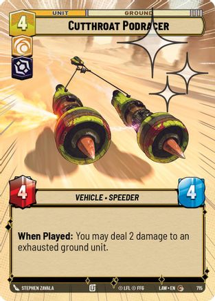 Image of Cutthroat Podracer (Hyperspace Foil) (715) - A Lawless Time Foil