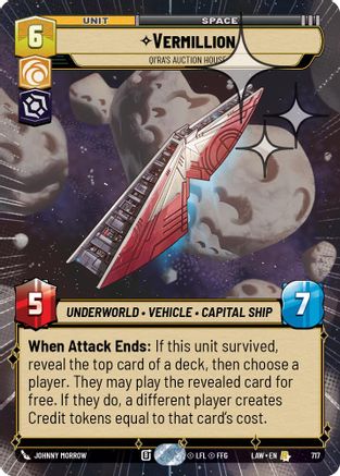 Image of Vermillion - Qi'Ra's Auction House (Hyperspace Foil) (717) - A Lawless Time Foil