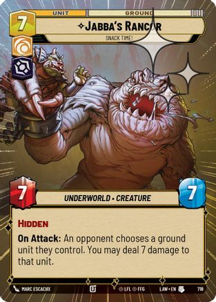 Image of Jabba's Rancor - Snack Time! (Hyperspace Foil) (718) - A Lawless Time Foil