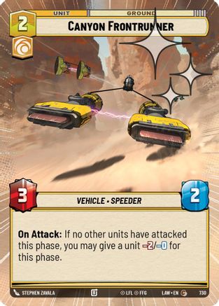 Image of Canyon Frontrunner (Hyperspace Foil) (730) - A Lawless Time Foil