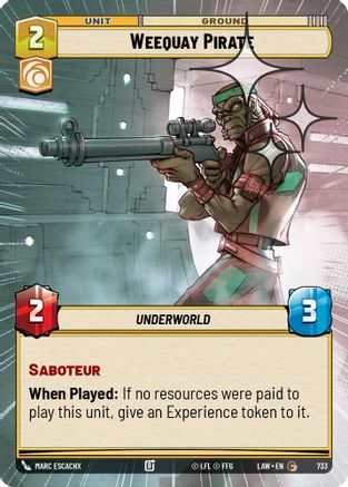 Image of Weequay Pirate (Hyperspace Foil) (733) - A Lawless Time Foil