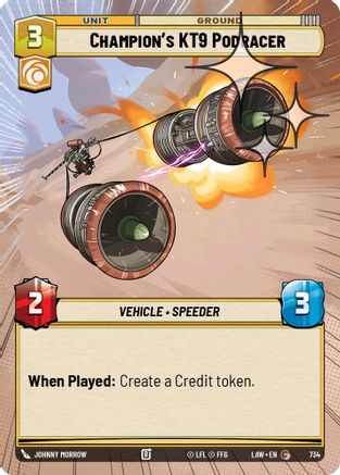 Image of Champion's KT-9 Podracer (Hyperspace Foil) (734) - A Lawless Time Foil