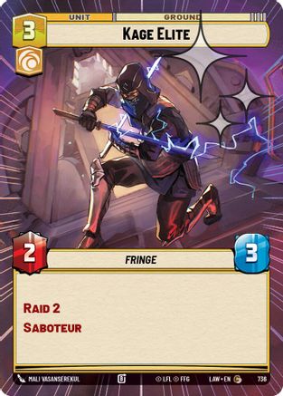 Image of Kage Elite (Hyperspace Foil) (736) - A Lawless Time Foil