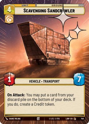 Image of Scavenging Sandcrawler (Hyperspace Foil) (740) - A Lawless Time Foil