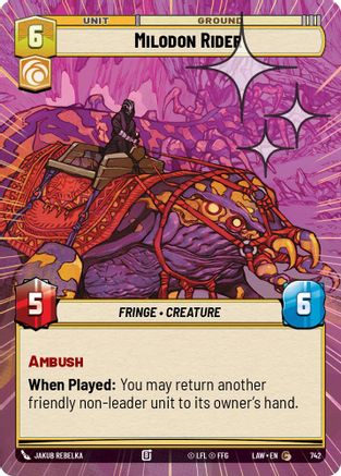 Image of Milodon Rider (Hyperspace Foil) (742) - A Lawless Time Foil