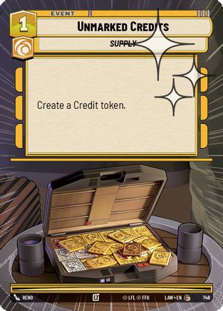Image of Unmarked Credits (Hyperspace Foil) (746) - A Lawless Time Foil