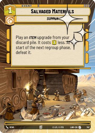 Image of Salvaged Materials (Hyperspace Foil) (747) - A Lawless Time Foil