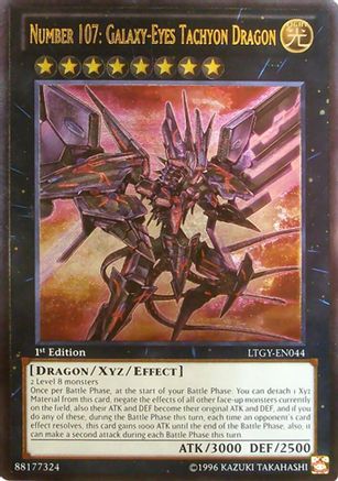 Image of Number 107: Galaxy-Eyes Tachyon Dragon (UTR) (LTGY-EN044) - Lord of the Tachyon Galaxy Unlimited