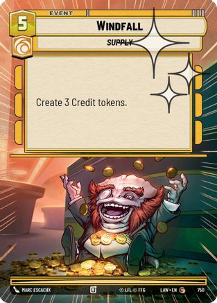 Image of Windfall (Hyperspace Foil) (750) - A Lawless Time Foil