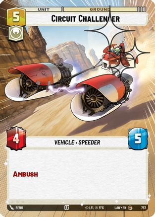 Image of Circuit Challenger (Hyperspace Foil) (757) - A Lawless Time Foil