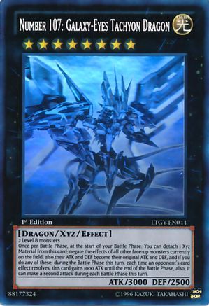 Image of Number 107: Galaxy-Eyes Tachyon Dragon (Ghost Rare) (LTGY-EN044) - Lord of the Tachyon Galaxy Unlimited