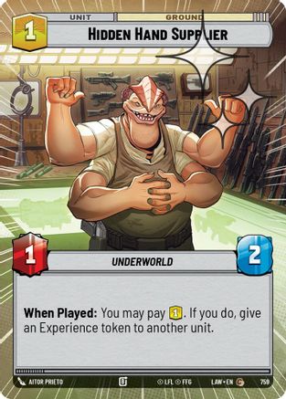 Image of Hidden Hand Supplier (Hyperspace Foil) (759) - A Lawless Time Foil
