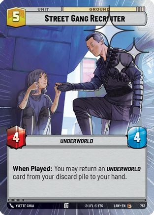 Image of Street Gang Recruiter (Hyperspace Foil) (763) - A Lawless Time Foil