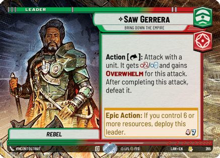 Image of Saw Gerrera - Bring Down the Empire (Hyperspace) (265) - A Lawless Time