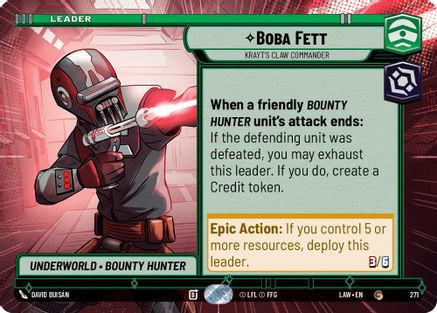 Image of Boba Fett - Krayt's Claw Commander (Hyperspace) (271) - A Lawless Time