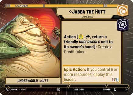 Image of Jabba the Hutt - Crime Boss (Hyperspace) (279) - A Lawless Time