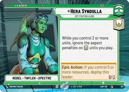 Image of Hera Syndulla - Not Fighting Alone (Hyperspace) (273) - A Lawless Time