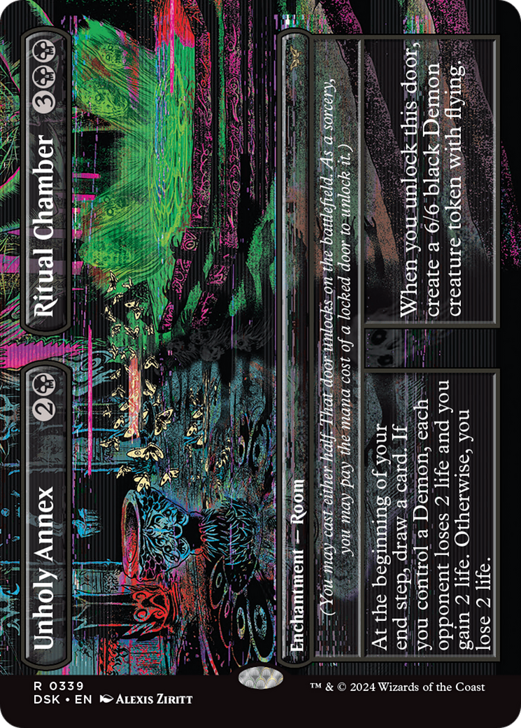 Image of Unholy Annex // Ritual Chamber (Borderless) (DSK-339) - Duskmourn: House of Horror (Borderless) Foil