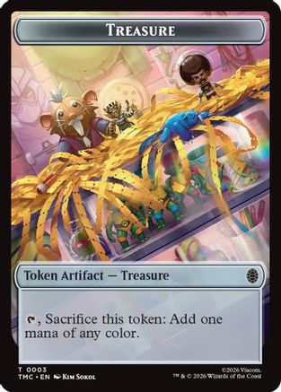 Image of Treasure // Clue Double-Sided Token (TMC-3 // 2) - Commander: Teenage Mutant Ninja Turtles Foil