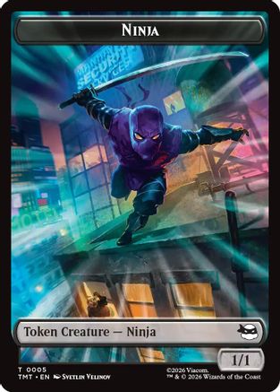 Image of Ninja // Mutagen Double-Sided Token (TMT-5 // 9) - Teenage Mutant Ninja Turtles