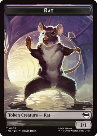 Image of Rat // Copy Double-Sided Token (TMT-6 // 1) - Teenage Mutant Ninja Turtles