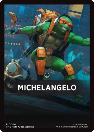 Image of Michelangelo Theme Card (TMC-004) - Commander: Teenage Mutant Ninja Turtles
