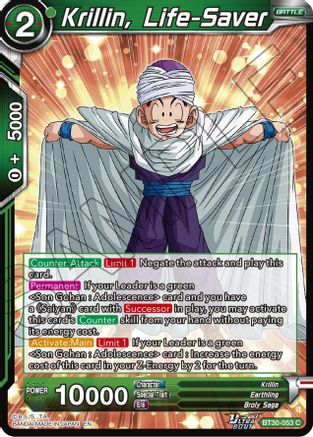 Image of Krillin, Life-Saver (BT30-053) - Three Glorious Fighters Foil