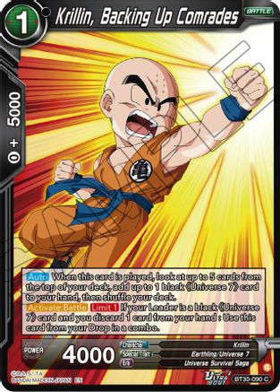 Image of Krillin, Backing Up Comrades (BT30-090) - Three Glorious Fighters