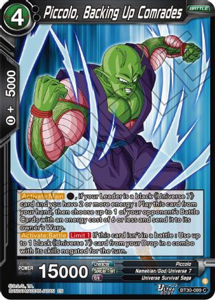 Image of Piccolo, Backing Up Comrades (BT30-089) - Three Glorious Fighters