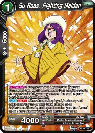 Image of Su Roas, Fighting Maiden (BT30-104) - Three Glorious Fighters