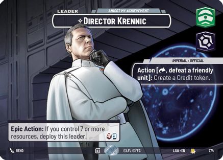 Image of Director Krennic - Amidst My Achievement (Showcase) (774) - A Lawless Time Foil